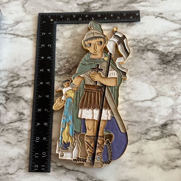 St Andrew's Abbey St Florian Patron of Firefighter Religious Wall Plaque Artisan - Picture 9 of 9